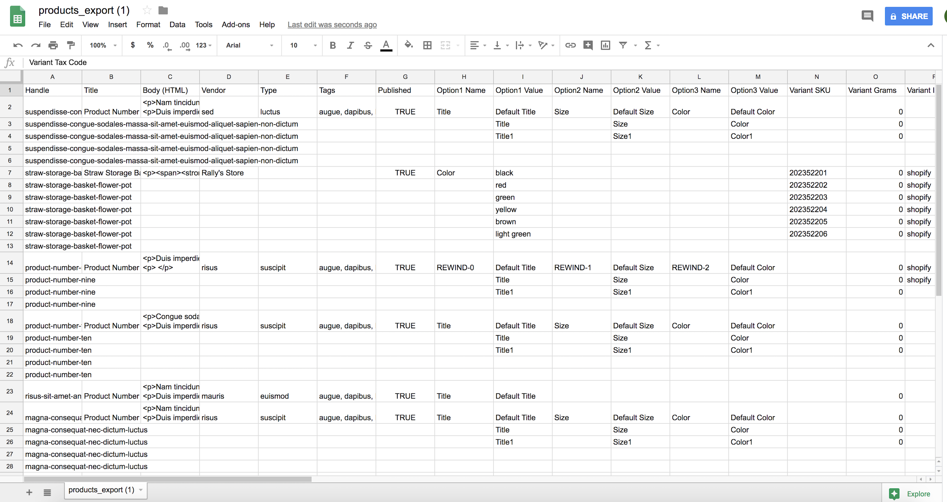 CSV File Format