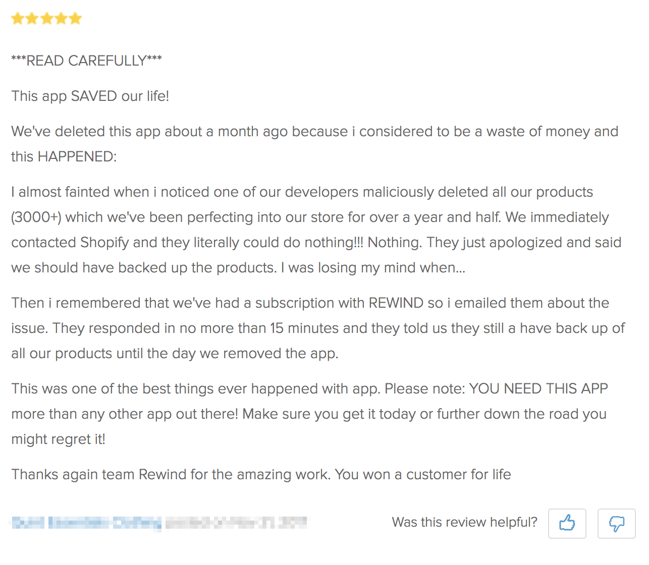 developer maliciously deleted all our products shopify