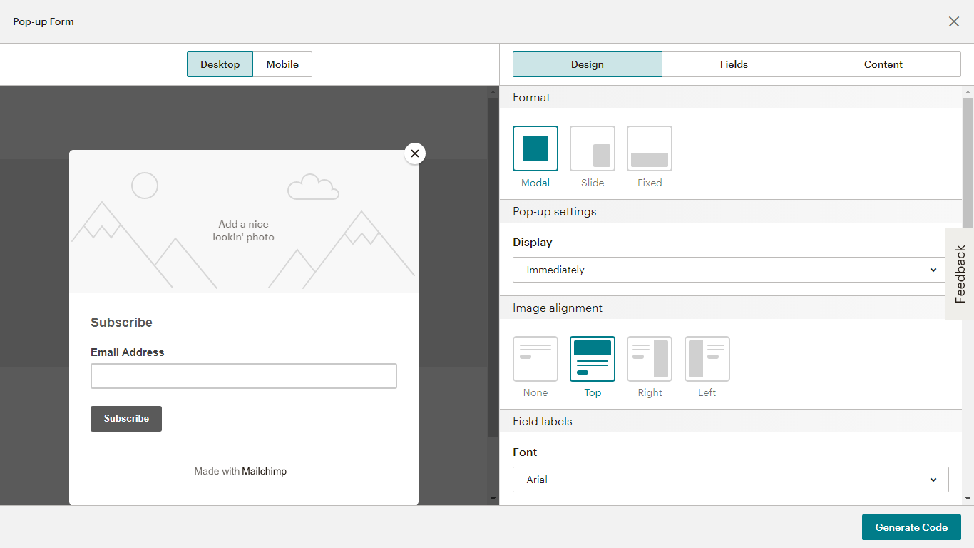 Mailchimp List Step 4