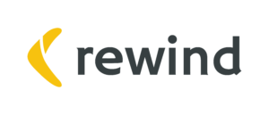 Rewind Logo, Full Color Dark