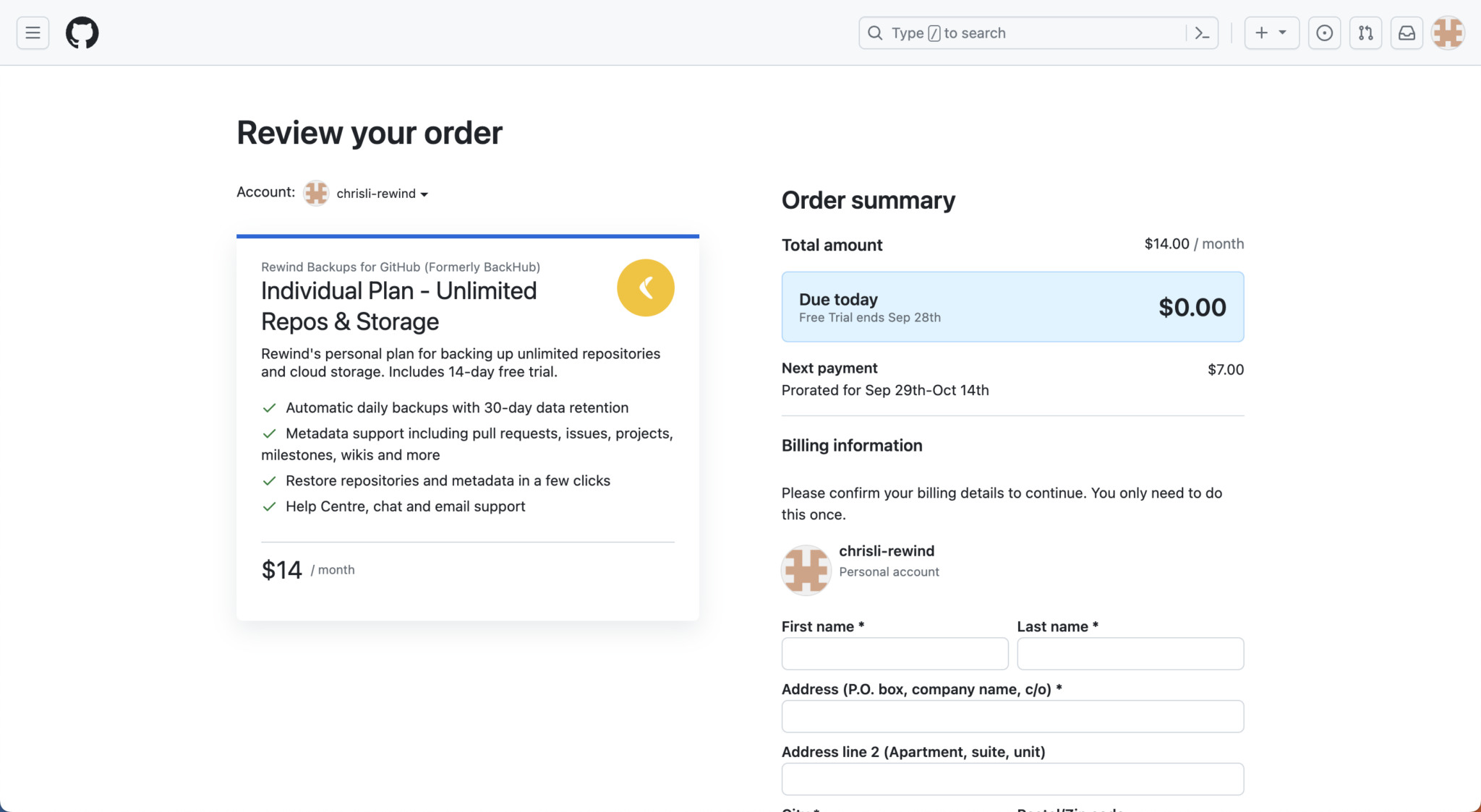 Rewind For GitHub - Features - Rewind