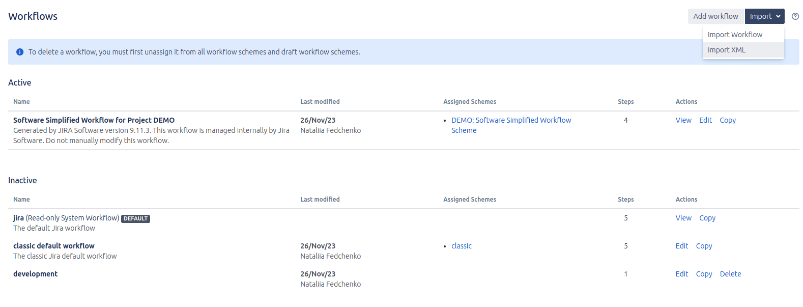 Workflow Revert How to restore a deleted Jira workflow