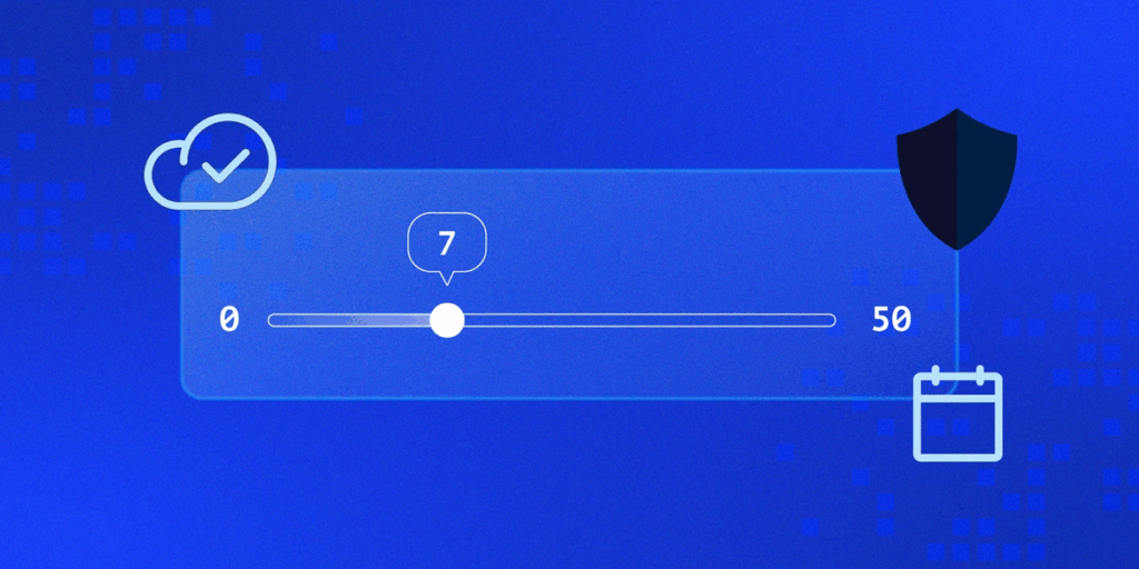 Rewind Enterprise Engine: Slider interface set to 7 (unit not specified, years implied) with cloud, shield, and calendar icons.
