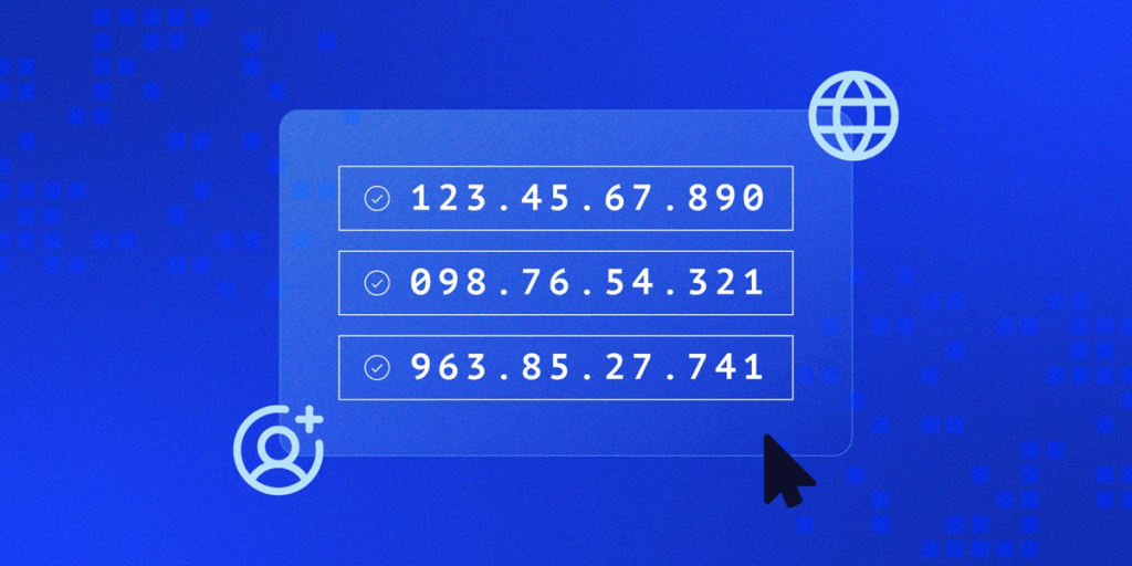 Rewind Enterprise Engine: List of IP addresses displayed with user and web icons.