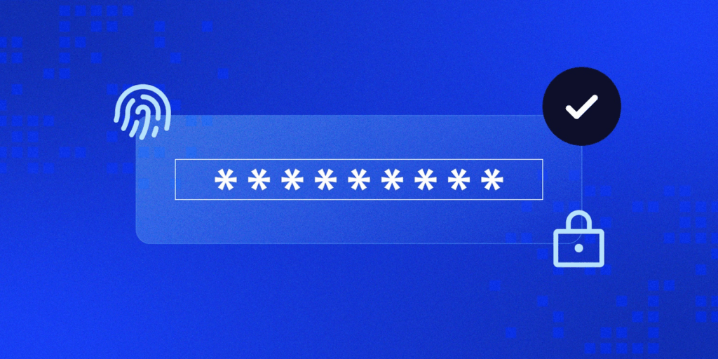 Rewind Enterprise Engine: Password input with fingerprint, lock, and checkmark icons.