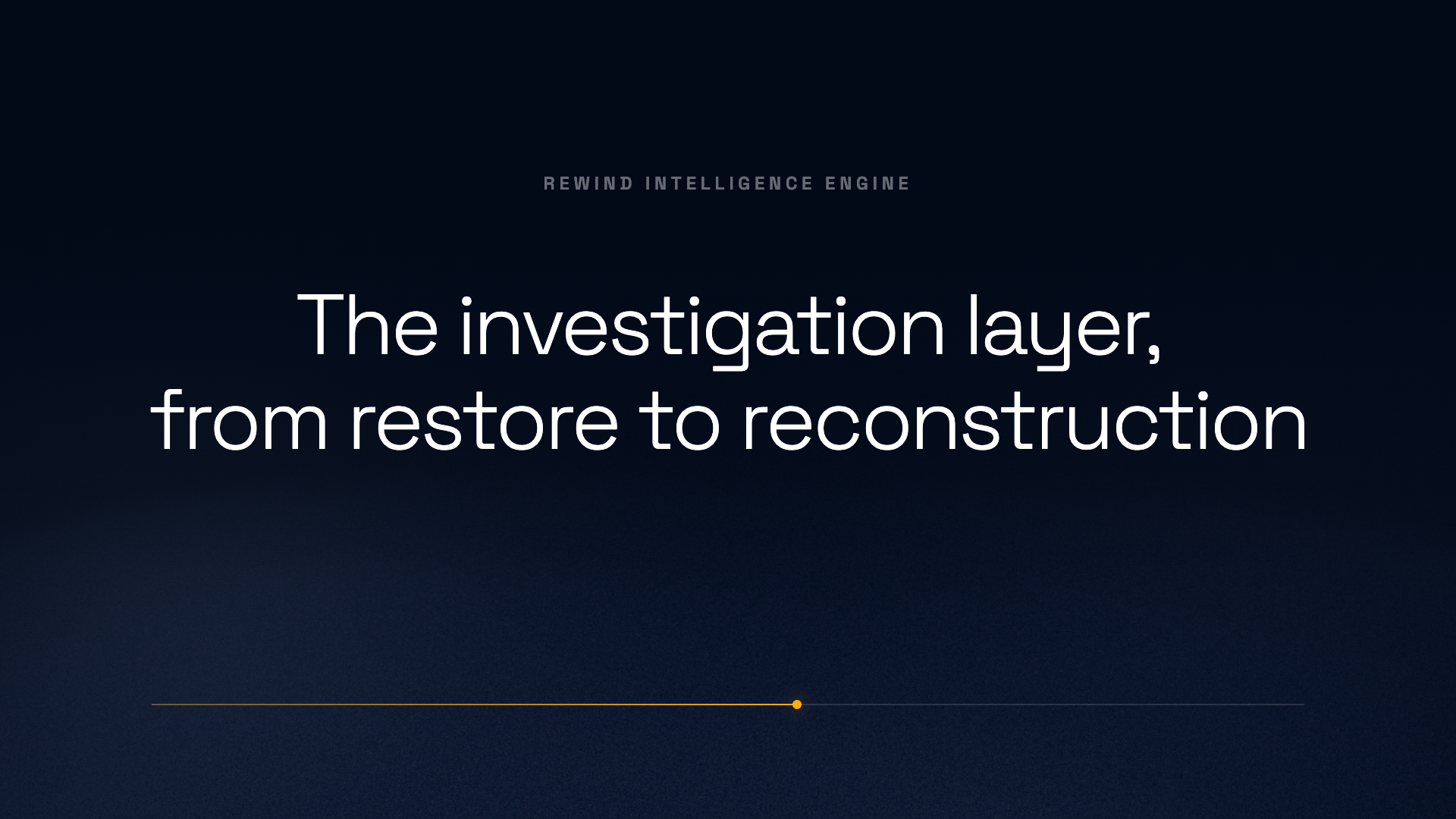 Rewind Intelligence Engine: the investigation layer, from restore to reconstruction